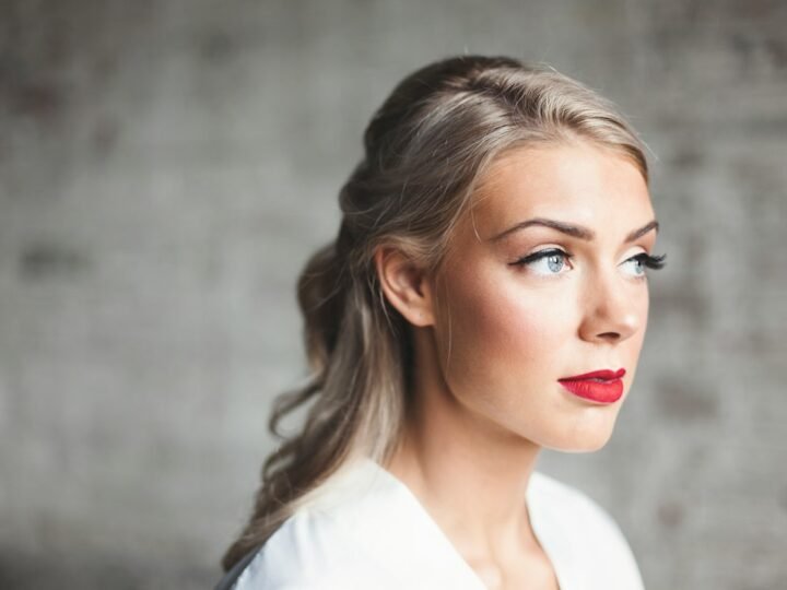 Natural-light beauty portrait showing real skin texture